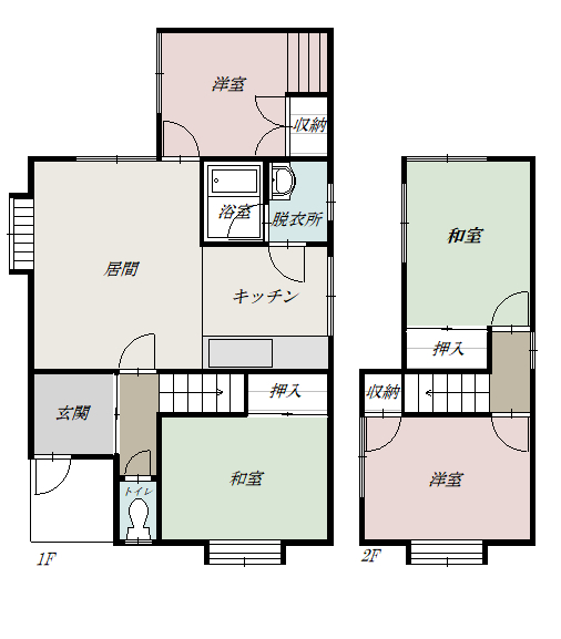 石田貸家zzz間取図