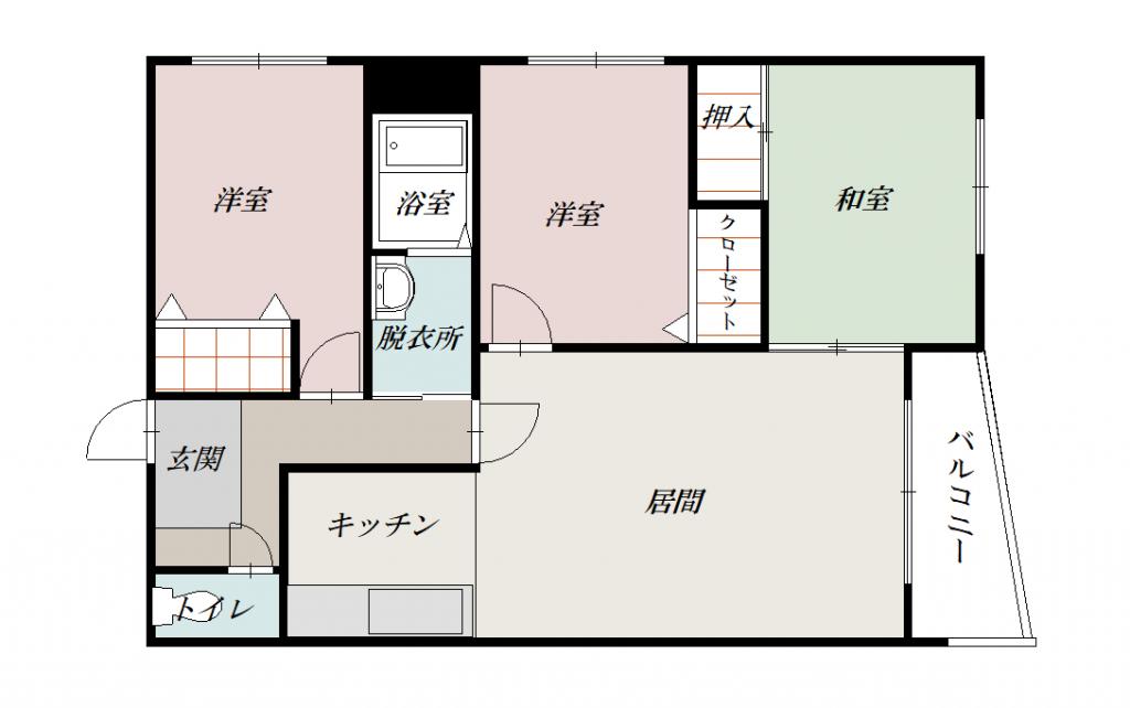 イーストリッチ７．４207間取図