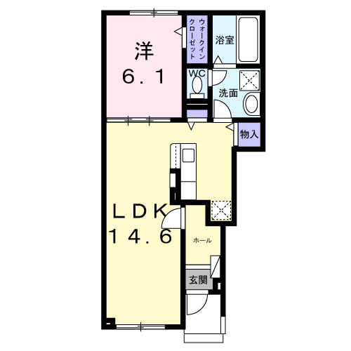 ヒカリ　テラス　Ａ101間取図