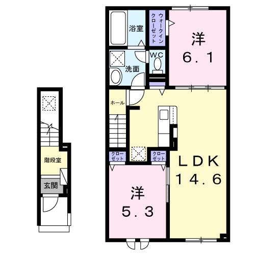 ヒカリ　テラス　Ａ203間取図