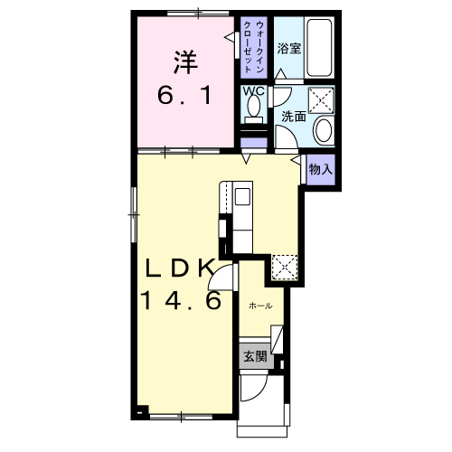 ヒカリ　テラス　Ａ102間取図