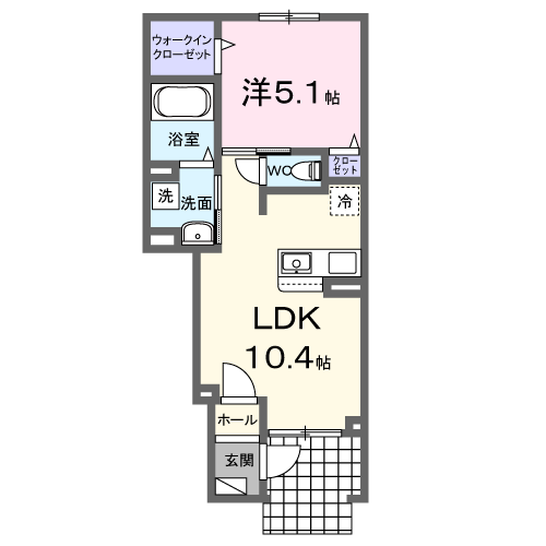 ヒカリ　テラス　Ｂ103間取図