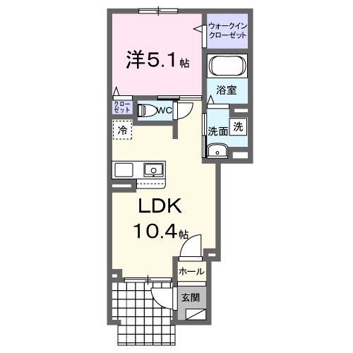 ヒカリ　テラス　Ｂ101間取図