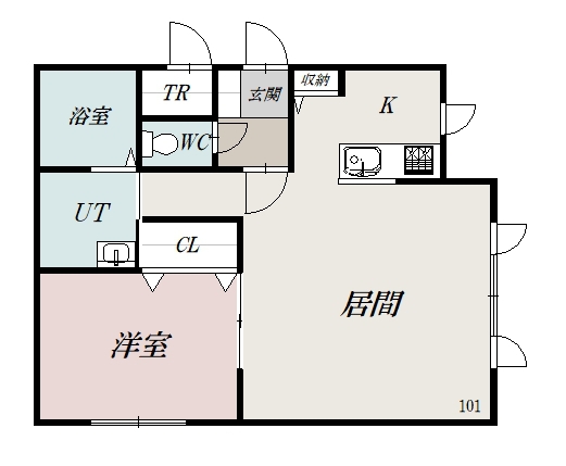 ボックスＰ101間取図