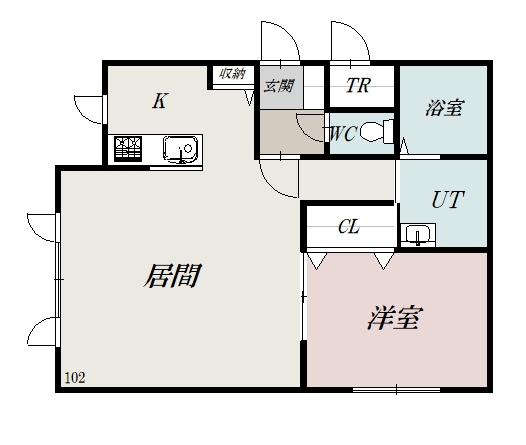 ボックスＰ102間取図