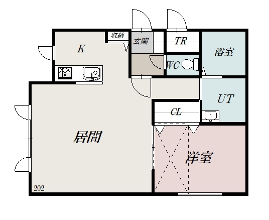 ボックスＰ202間取図