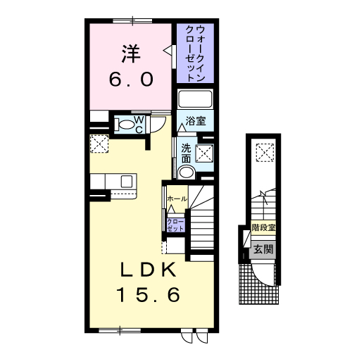 アスカⅠ201間取図