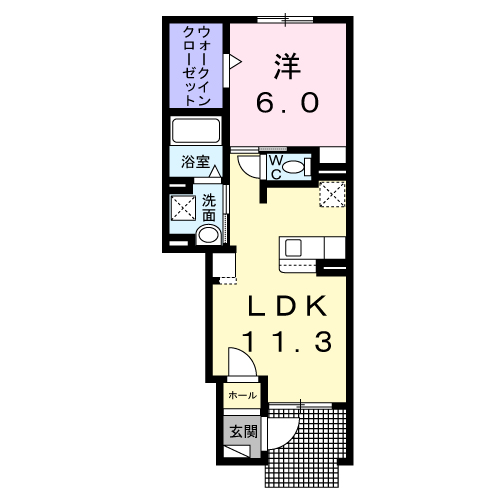 アスカⅠ102間取図