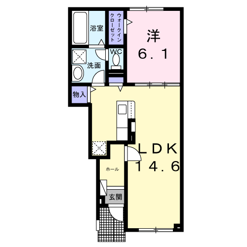 ロッツ　クレインⅠ105間取図