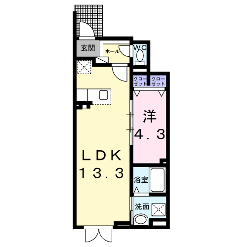 ロッツ　クレインⅡ105間取図