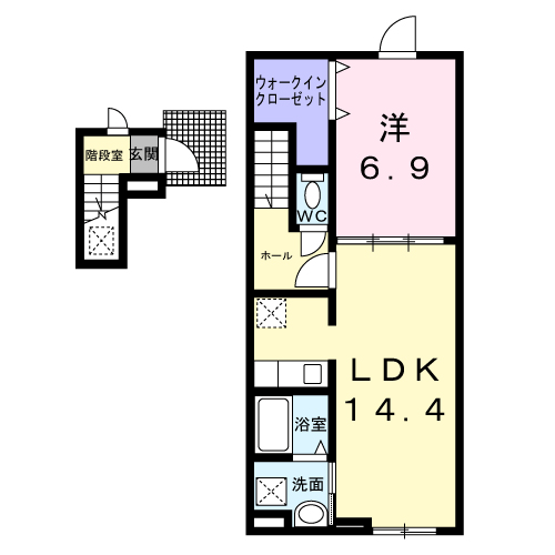 ロッツ　クレインⅡ203間取図