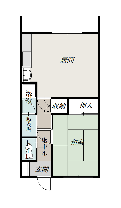 壱番館３208間取図