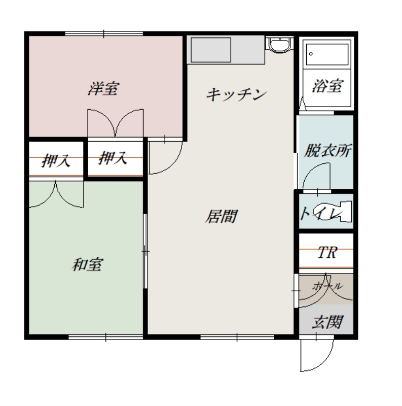 ドーム北門102間取図