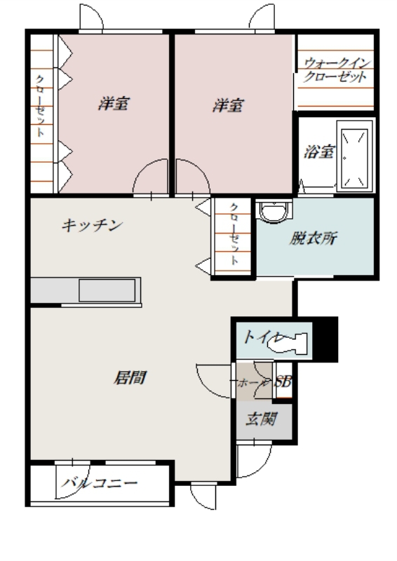 ＰＬＥＡＳＡＮＴⅢ1D間取図