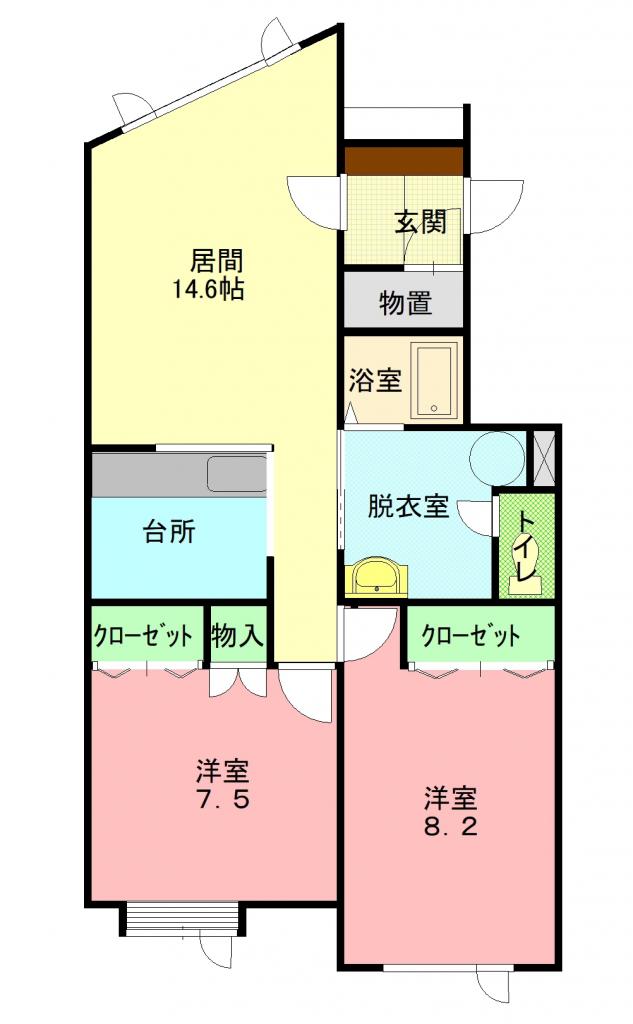 アンダンテＡ102間取図