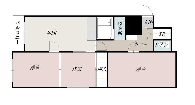 アカデミーハイツ忠和303間取図