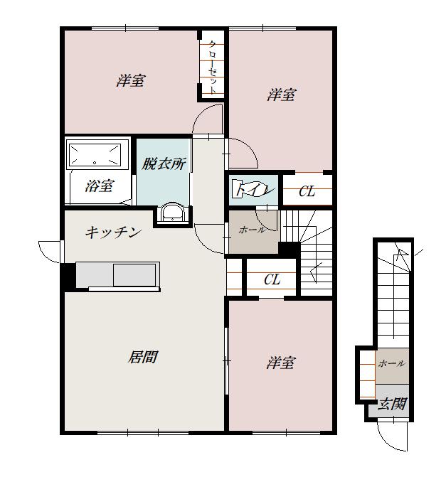 新富２－２ＡＰ201間取図