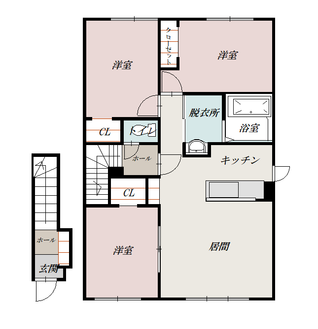 新富２－２ＡＰ203間取図