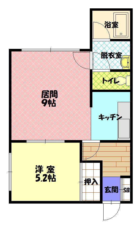 イースト４．２ハイツ203間取図