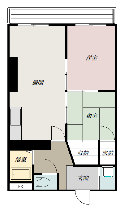 エコーハイツ神居C307間取図