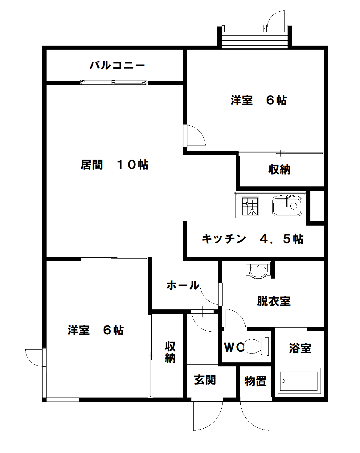 ガーデンパレス神居Ａ・ＢA101間取図