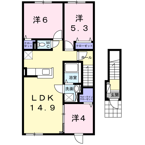 ドリームズ　ワイズ201間取図