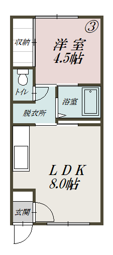 ドエルエンジェルＡ棟203間取図