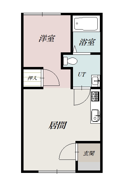 旭町コーポ101間取図