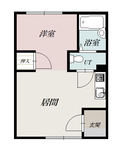 旭町コーポ103間取図