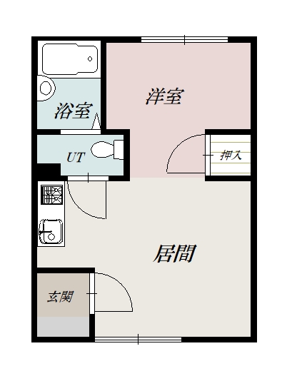 旭町コーポ105間取図