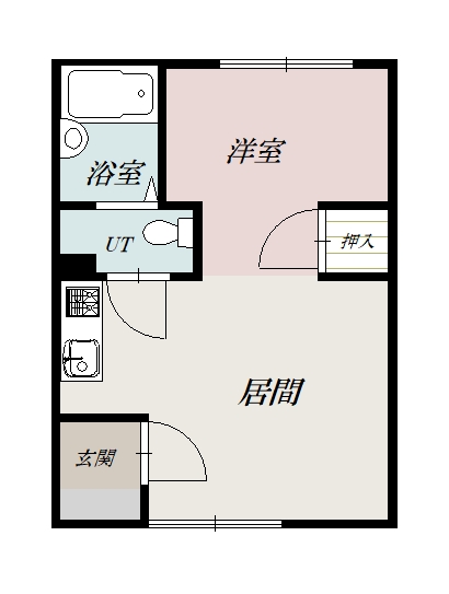 旭町コーポ205間取図