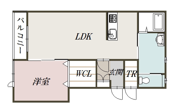 ＰｒｉｍｅｖｅｒｅⅡ（プリムヴェール）202間取図