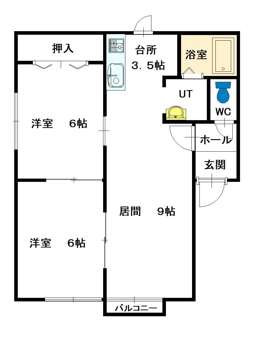 パナハイム６１ー１101間取図