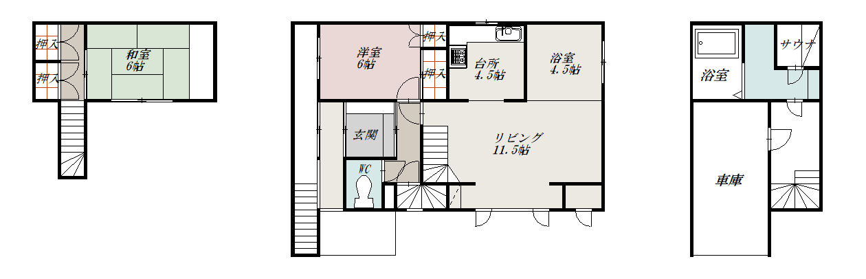 神楽岡８ー４借家-間取図