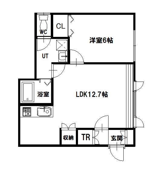 メゾン・ド　ＣＨＩＢＩＲＵ203間取図