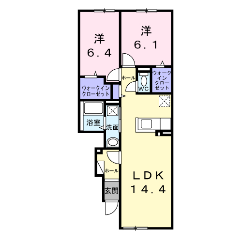 キスイ　キャトル105間取図