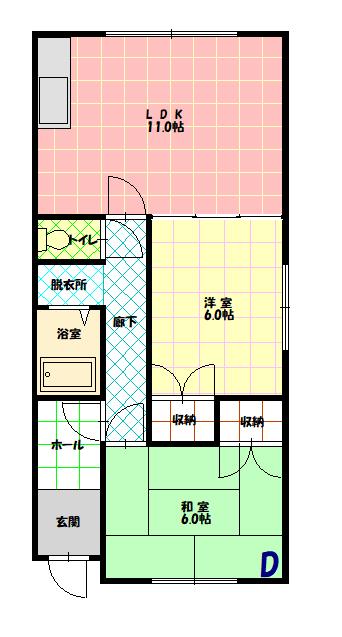 リバティーハイツD間取図