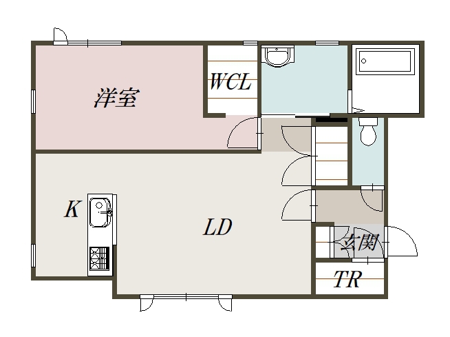 ハスコートたかすⅤ・Ⅰ101間取図
