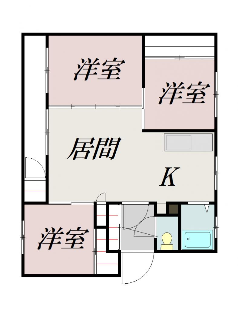 ヴィラナリー旭川　Ｂ棟401間取図