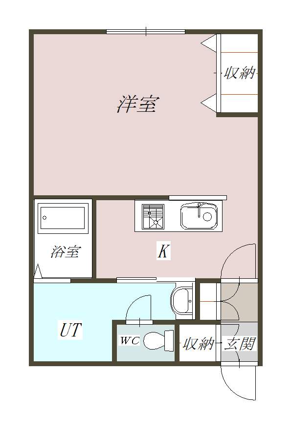 キューブⅥ103間取図