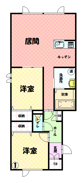 ＰｅａｃｅⅡ（ピースⅡ）203間取図