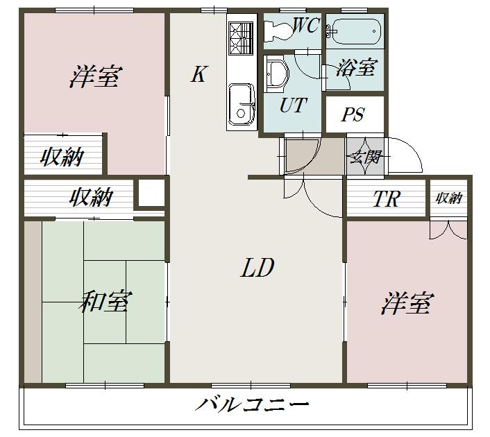 テレパレス旭川春光Ⅲ331間取図