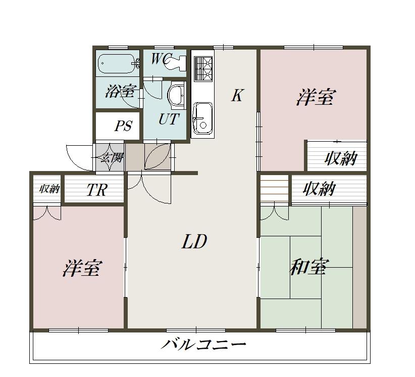 テレパレス旭川春光Ⅰ134間取図
