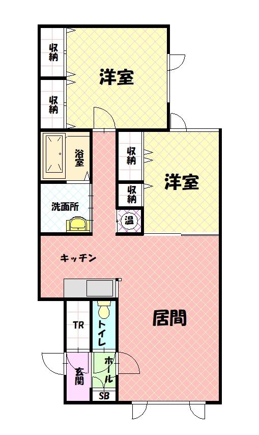 ハスコートるもい102間取図