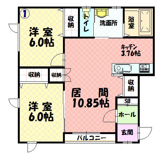 Ａーｙａ201間取図