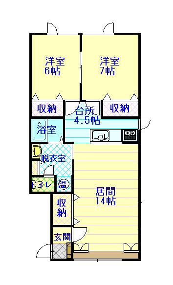 フォーシーズンズⅡ202間取図