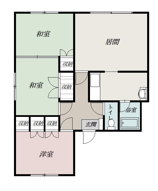 よつばコーポ201間取図
