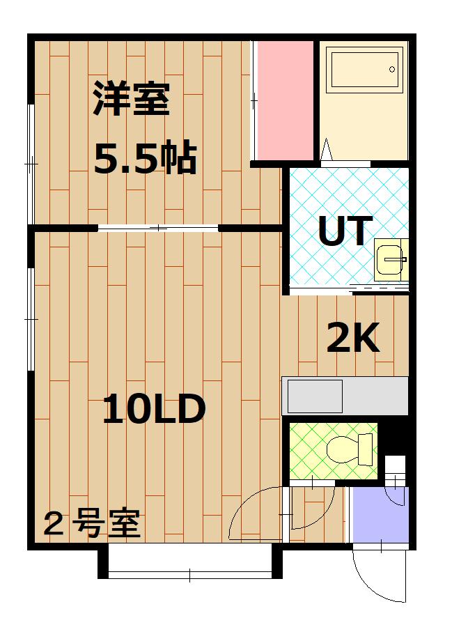 ポップライフB102間取図