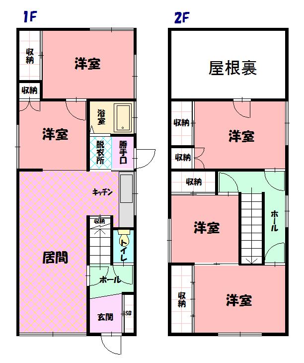六条通２２丁目借家-間取図