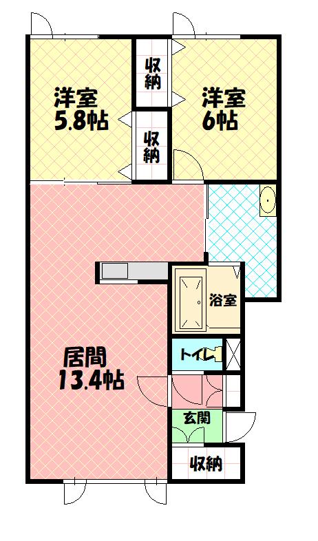 リュミエールB101間取図